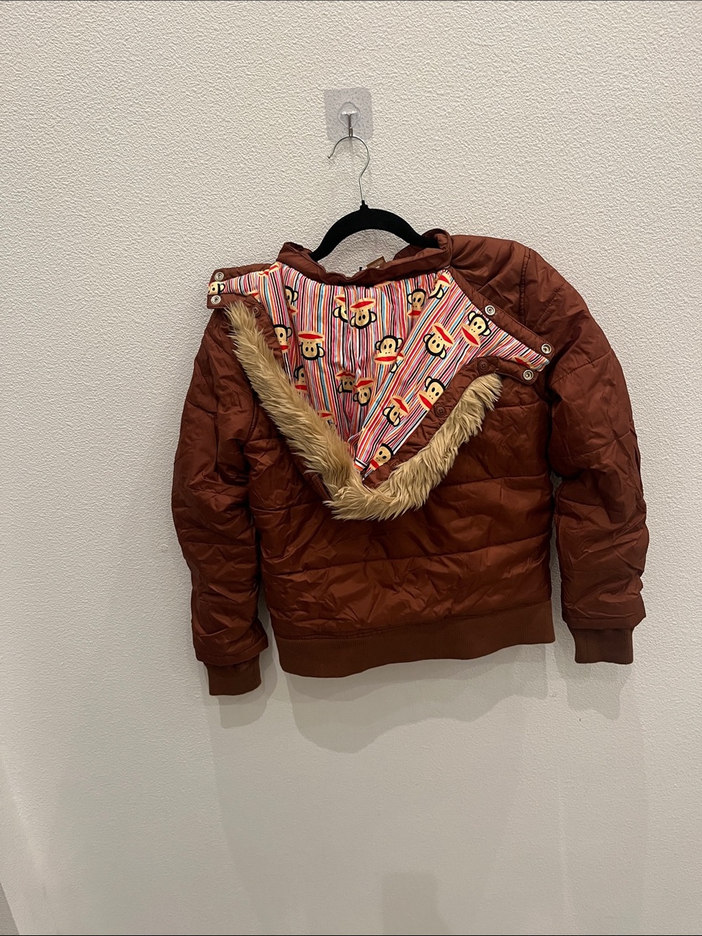NWT Vintage Y2K Paul Frank Quilted Puffer Jacket in Rust Medium - Picture 3 of 4
